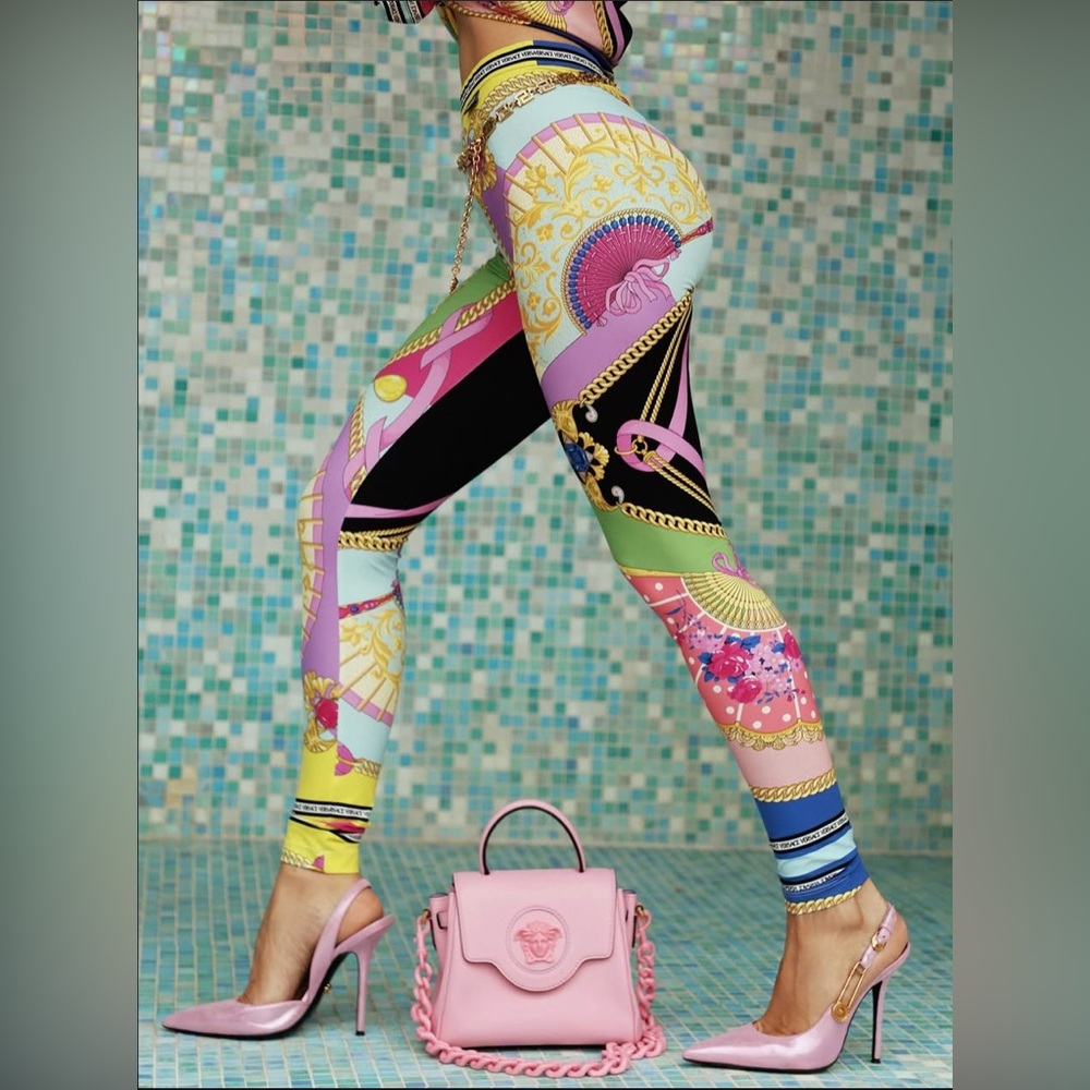 Versace printed leggings